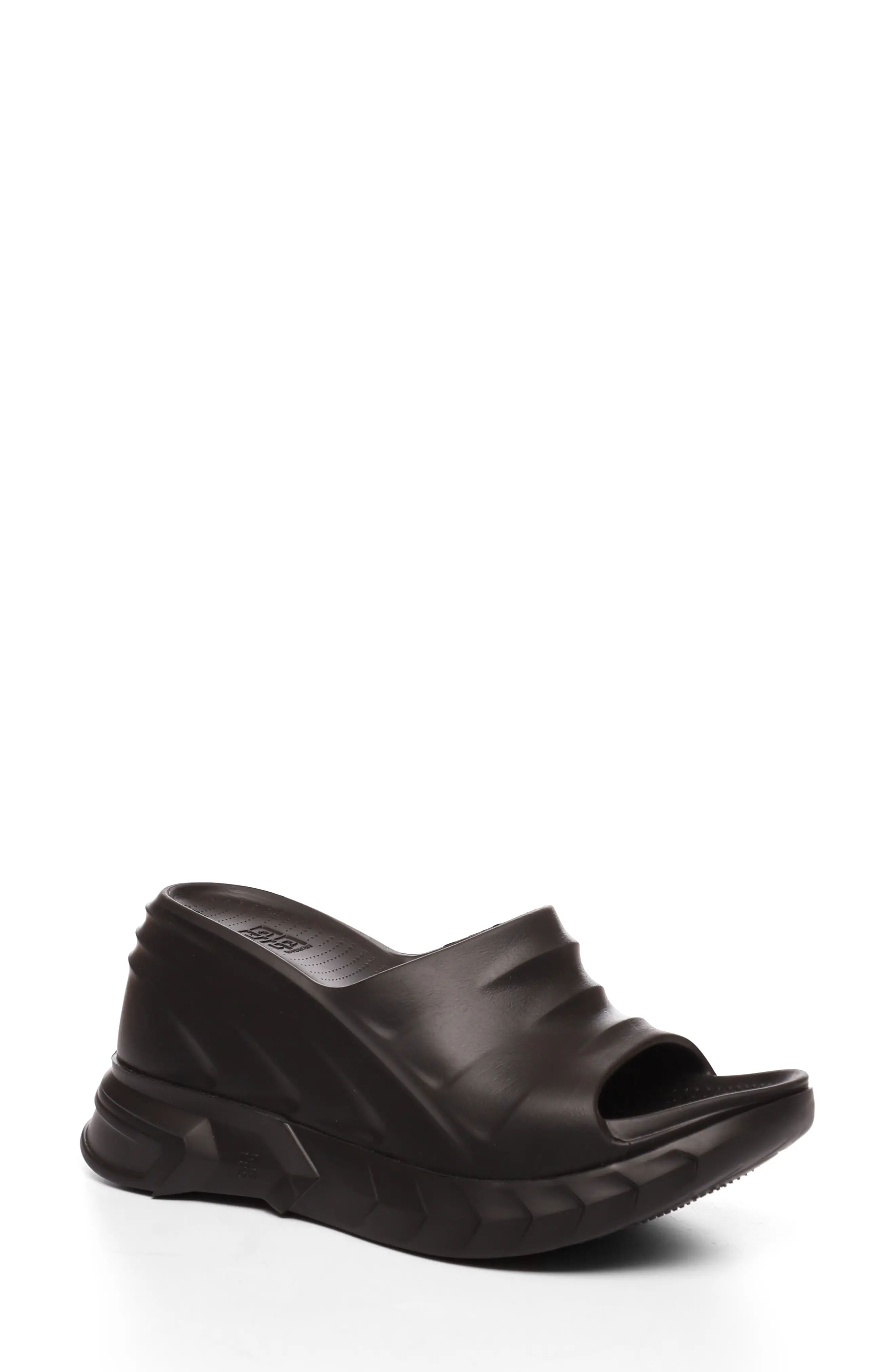 Givenchy Marshmallow Wedge Slide Sandal in Black at Nordstrom, Size 8Us | Nordstrom