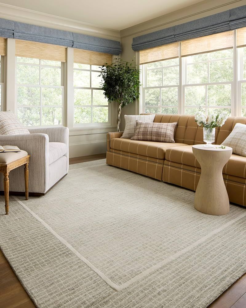 Loloi Chris Loves Julia Briggs Collection BRG-01 Sage/Ivory 7'-9" x 9'-9" Area Rug | Amazon (US)