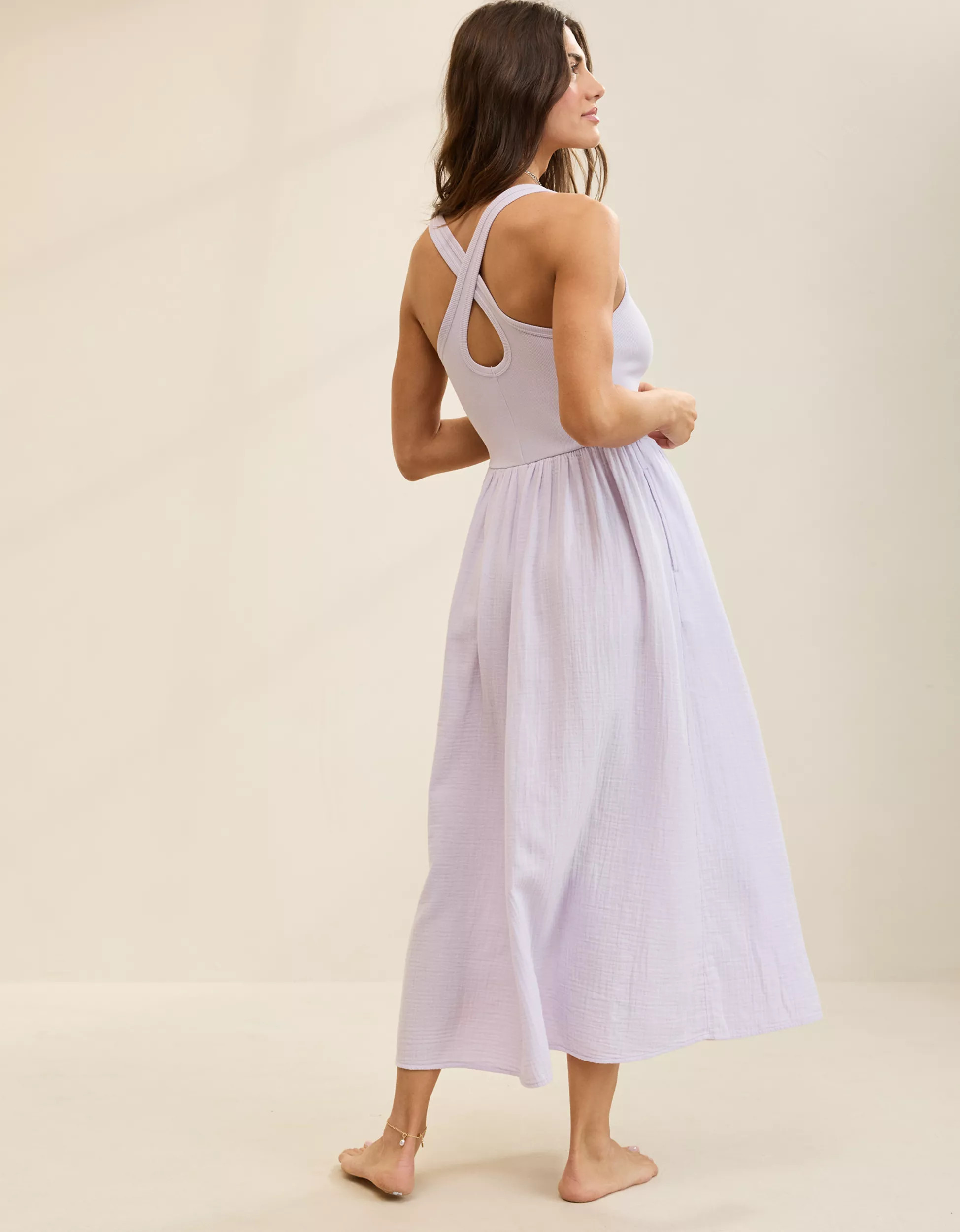 Aerie At The Barre Cross Back Dress | Aerie