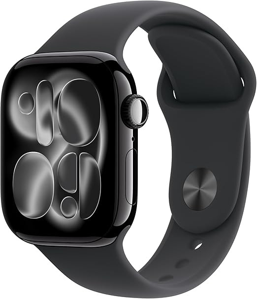 Apple Watch Series 11 [GPS 42mm] Smartwatch with Jet Black Aluminum Case with Black Sport Band - ... | Amazon (US)