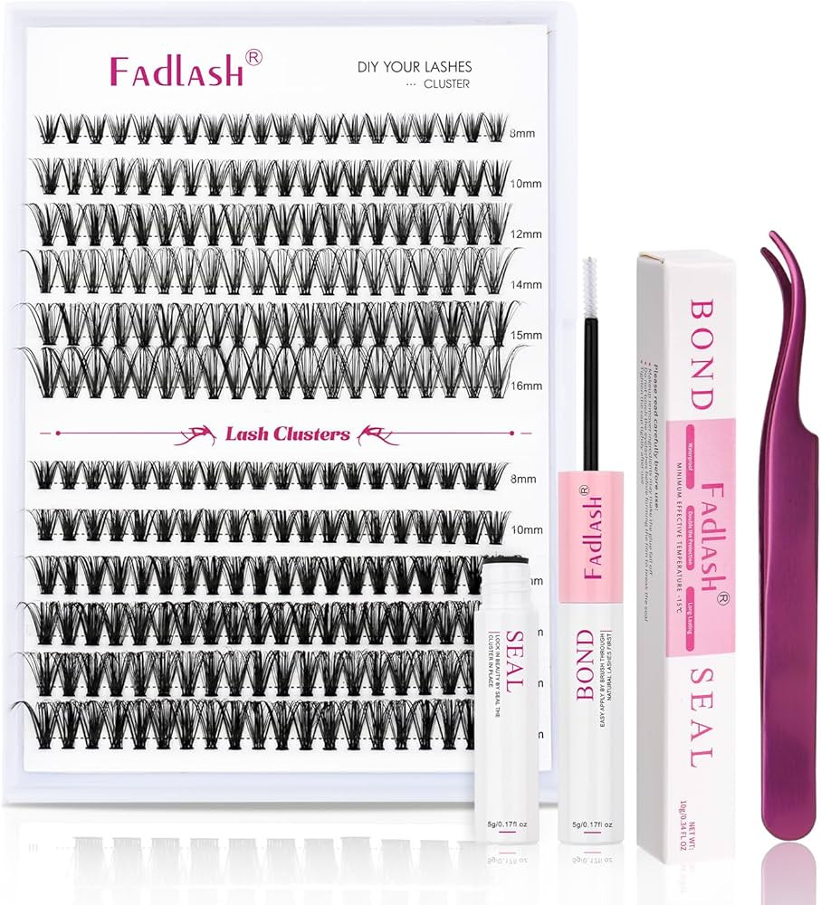 DIY Lash Extension Kit,D Curl Lash Extension Kit 240pcs Lash Clusters Lash Bond and Seal Clusters... | Amazon (CA)