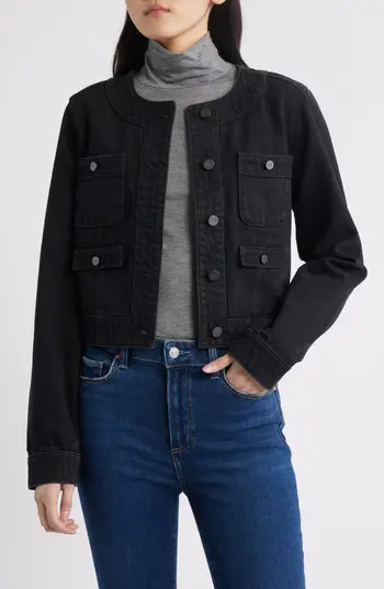 PAIGE Kiya Crop Denim Jacket | Nordstrom | Nordstrom