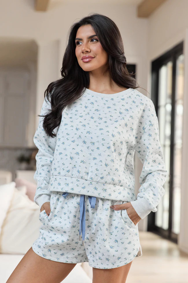 Aileen Floral Sweatshirt | Pink Lily