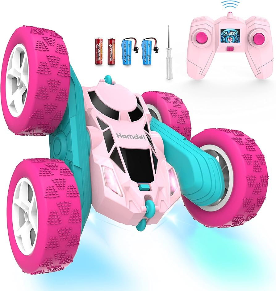 Remote Control Car for Girls Pink RC Car Double Sided 360°Flip Stunt Car with Headlights, All Te... | Amazon (US)