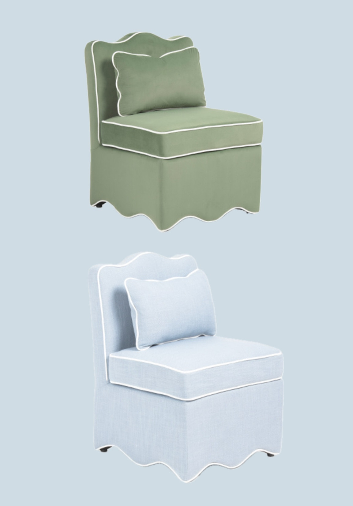 Scalloped chairs back in stock!