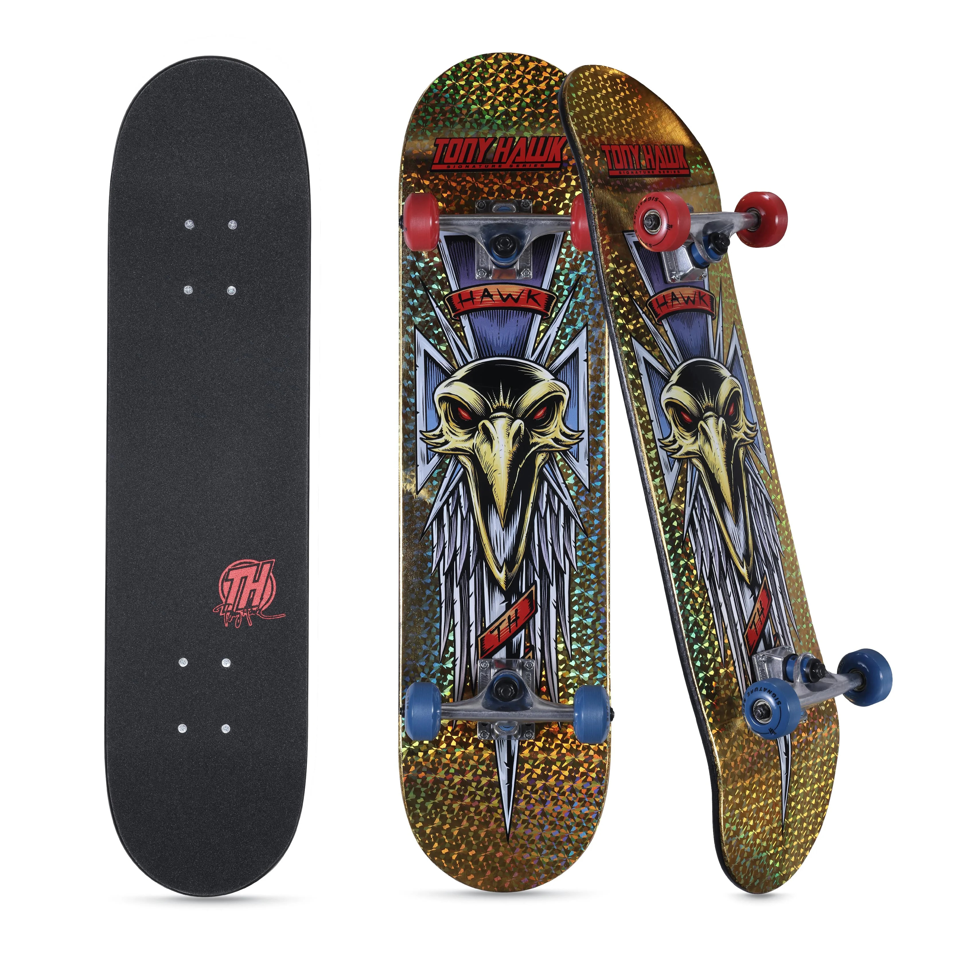 Tony Hawk 31” Metallic Gold Hawk Dagger Popsicle Skateboard, 50mm x 30mm Wheels, Kids Ages 5+ | Walmart (US)