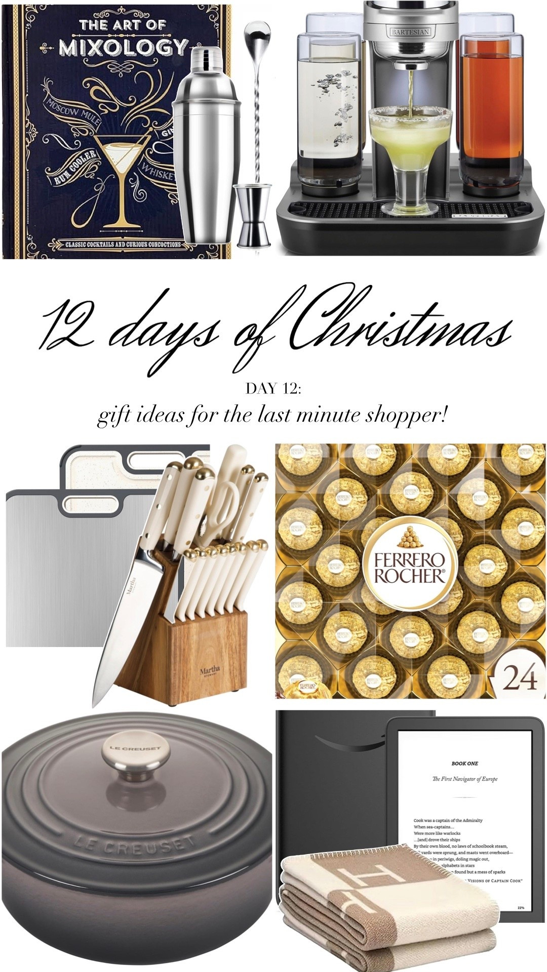 12 days of Christmas: curated gift ideas for everyone on your list! 

& last but not least… 

Day 12: gift ideas for the last minute shopper  🎄 

#LTKHome #LTKHoliday #LTKGiftGuide