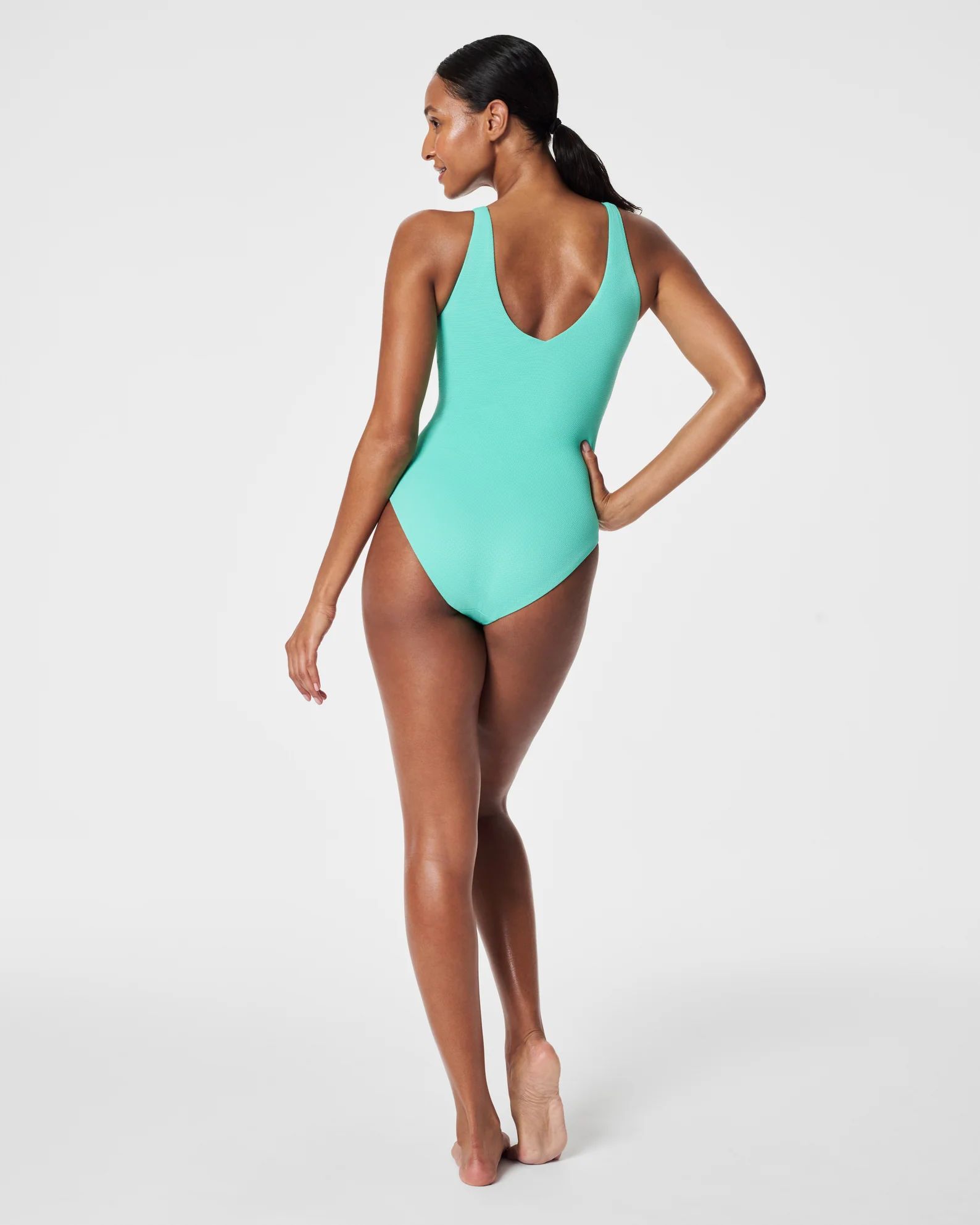 Pique Shaping Plunge One Piece | Spanx