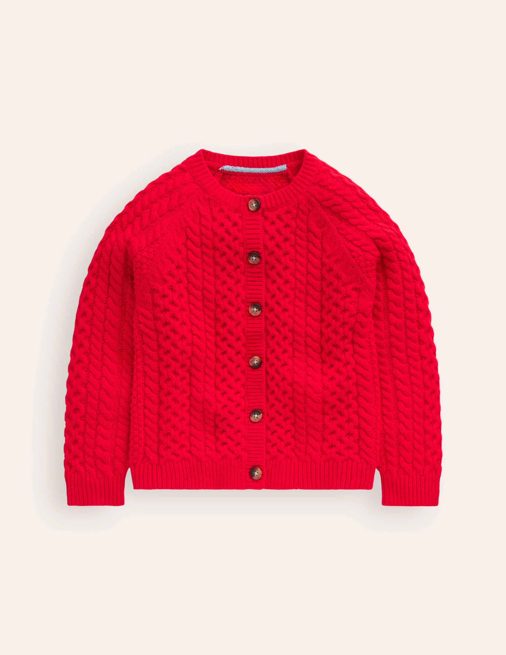 Heritage Cable CardiganPoppy Red Girls Boden | Boden (US)