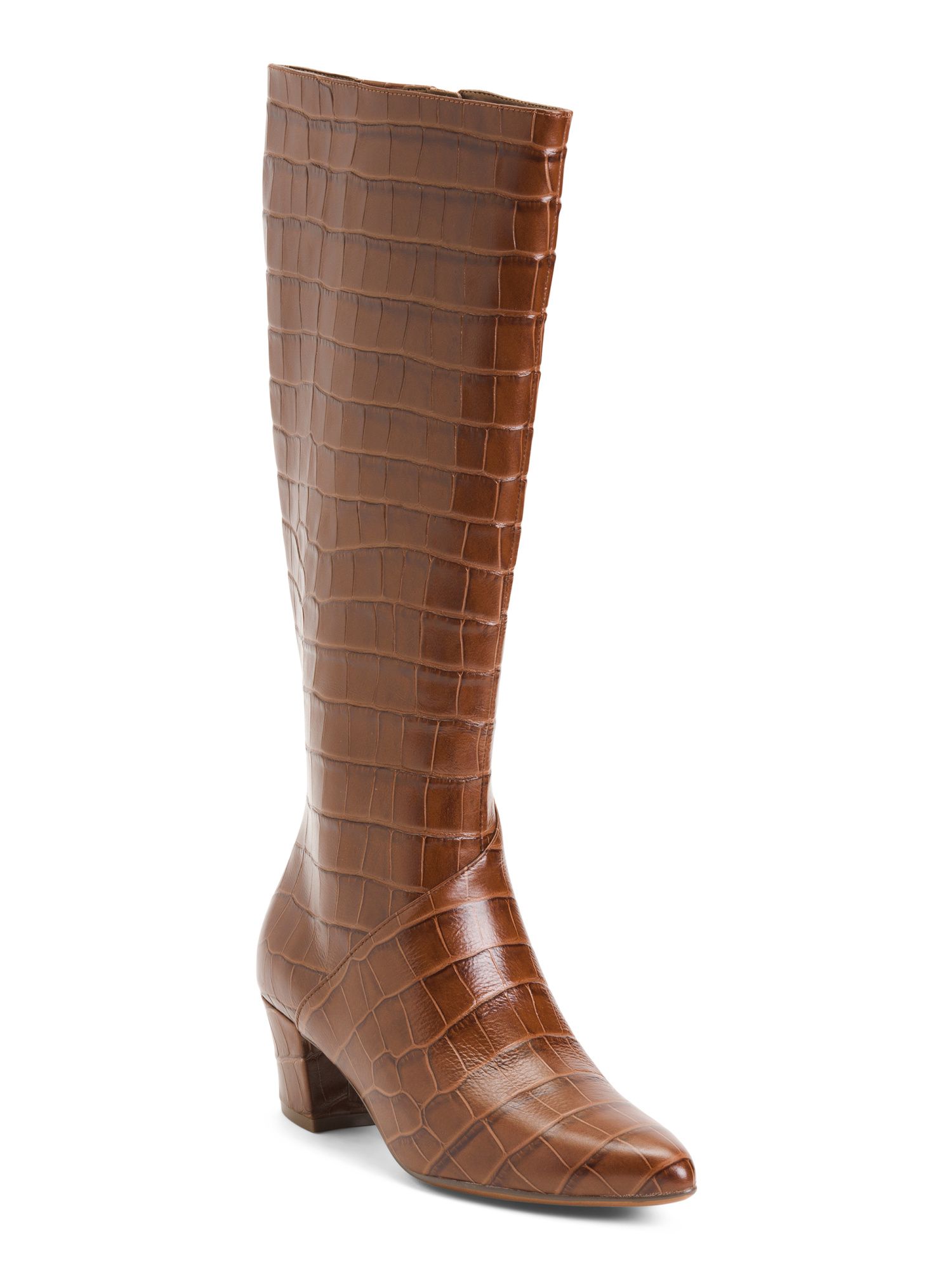 Leather Knee High Comfort Boots | TJ Maxx