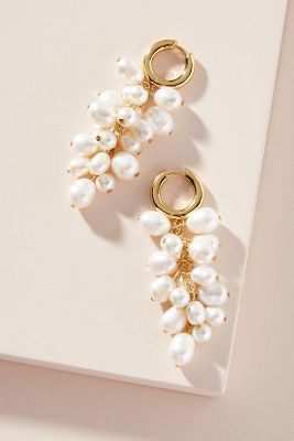 BaubleBar Pearl Cluster Drop Earrings | Anthropologie (US)