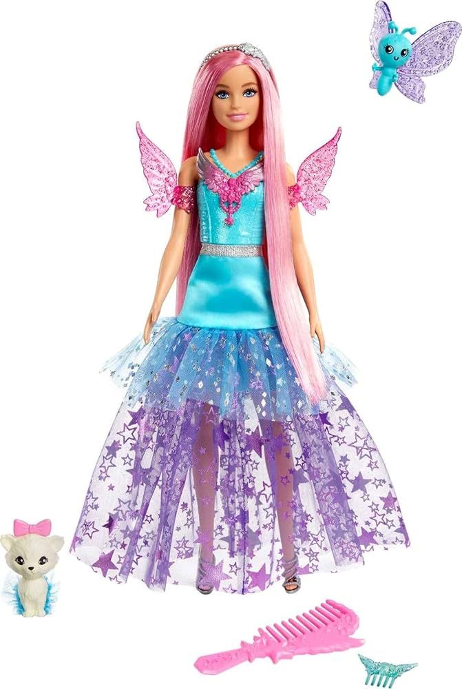 Barbie Doll with Two Fairytale Pets and Fantasy Dress, Barbie “Malibu” Doll from Barbie A Tou... | Amazon (US)