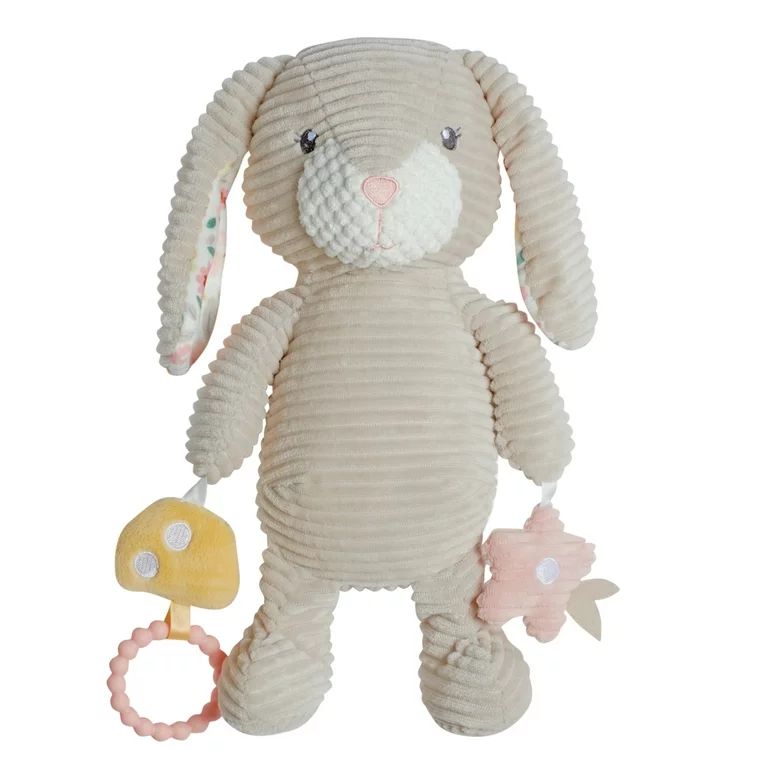 Modern Moments by Gerber Baby Boy or Girl Plush Sensory Activity Toy, Off-White Bunny | Walmart (US)