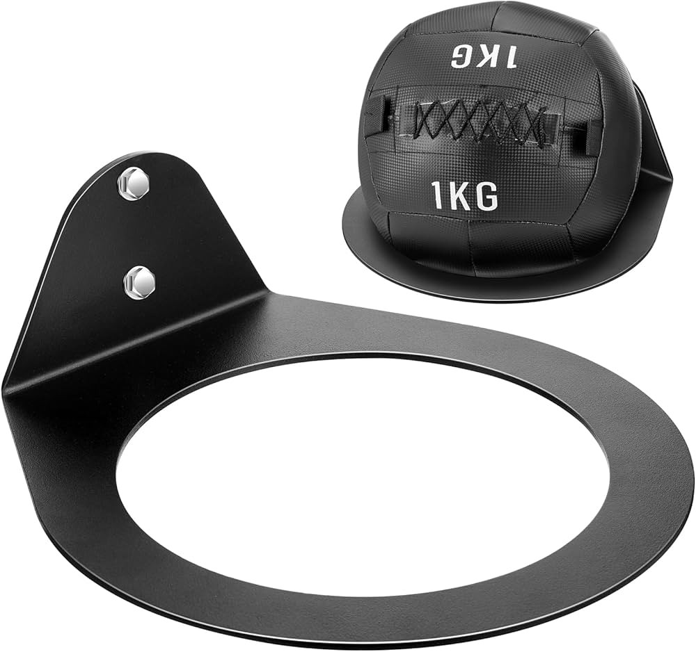 Gisafai Medicine Ball Rack Medicine Ball Wall Mount Storage Racks, 8.9 Inch Inside Diameter, 88 L... | Amazon (US)