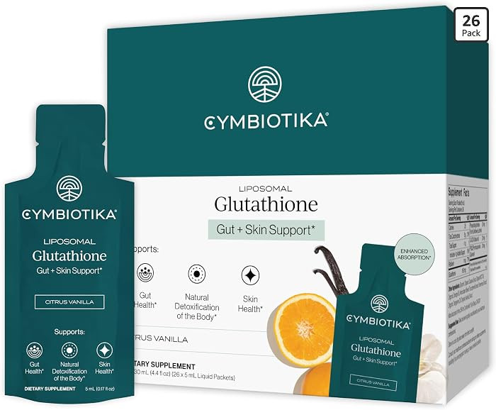 CYMBIOTIKA Liposomal Glutathione Supplement \u2013 PQQ, CoQ10 & Antioxidants for Detox, Brain, En... | Amazon (US)