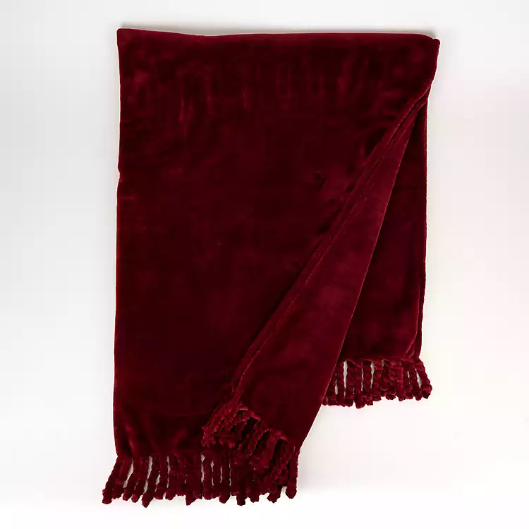 Burgundy Perfectly Plush Throw | Kirklands Home | Kirklands