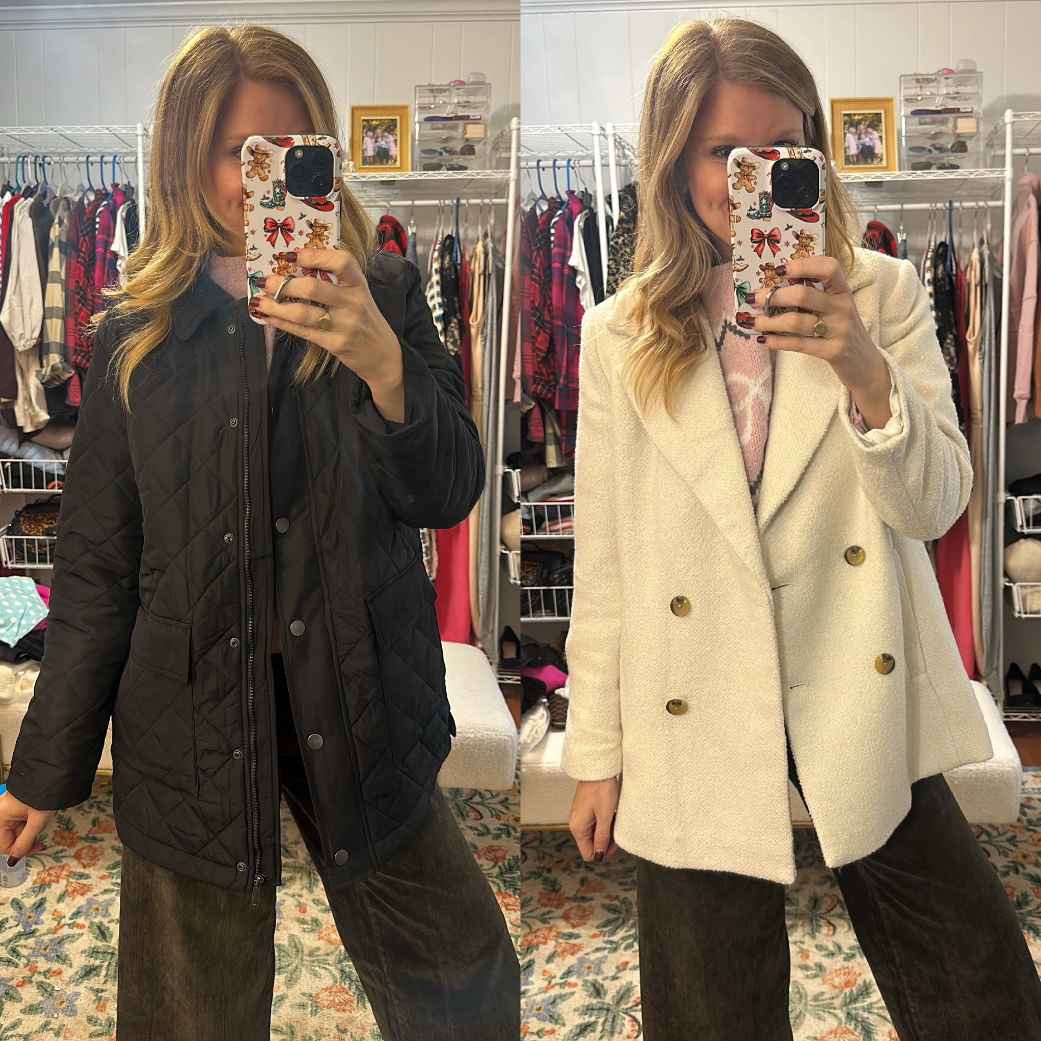 2 jackets from Walmart that look so high end! 
In a M in both
