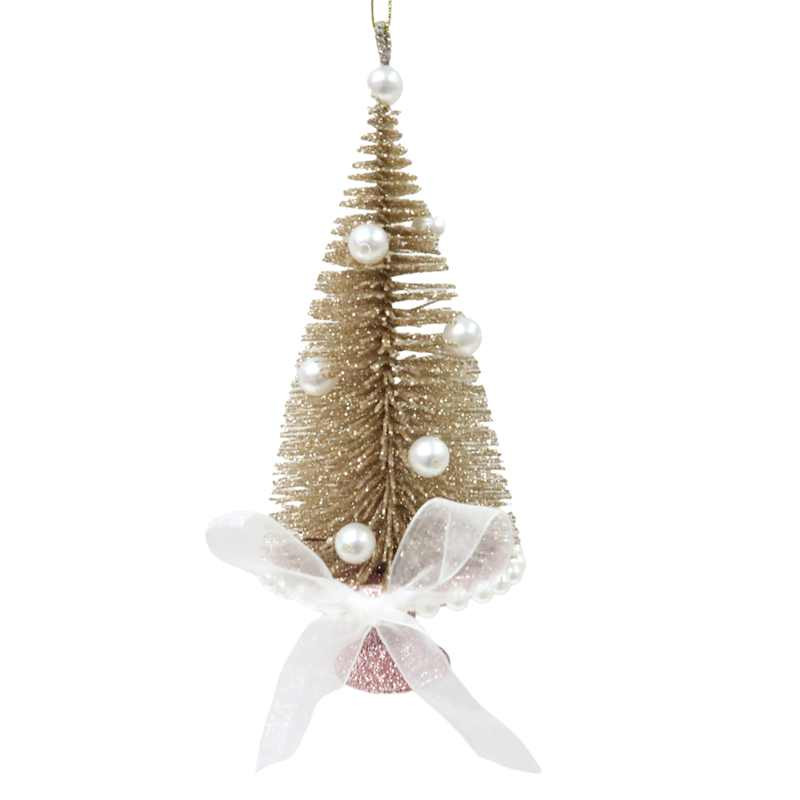 Bottle Brush Tree Ornament, 6.5" | At Home