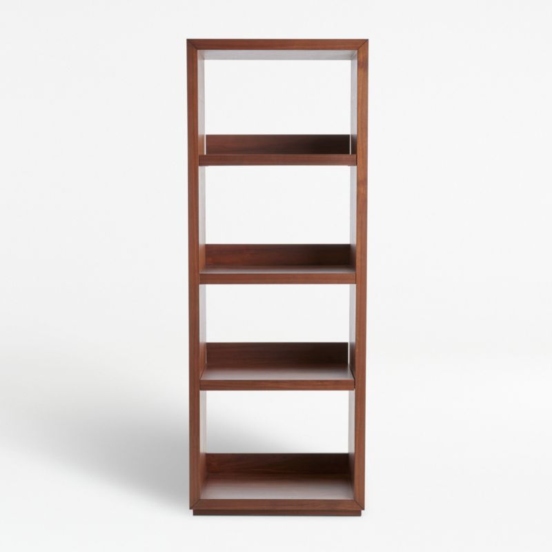 Aspect Walnut Modular Open Bookcase + Reviews | Crate and Barrel | Crate & Barrel