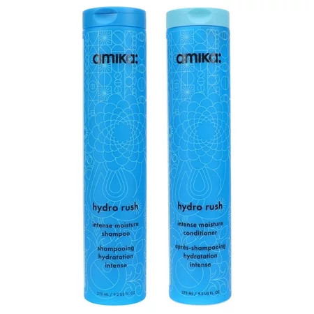 Amika Hydro Rush Intense Moisture Shampoo 9.2 oz & Hydro Rush Intense Moisture Conditioner 9.2 oz Combo Pack | Walmart (US)