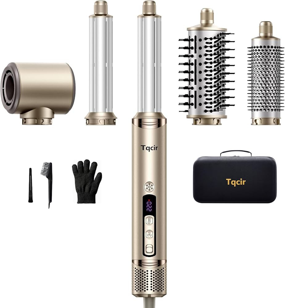 5-in-1 Professional Hot Air Styler, Powerful Multi-Styler with Auto-Wrap Curlers, Fast Drying Cur... | Amazon (US)