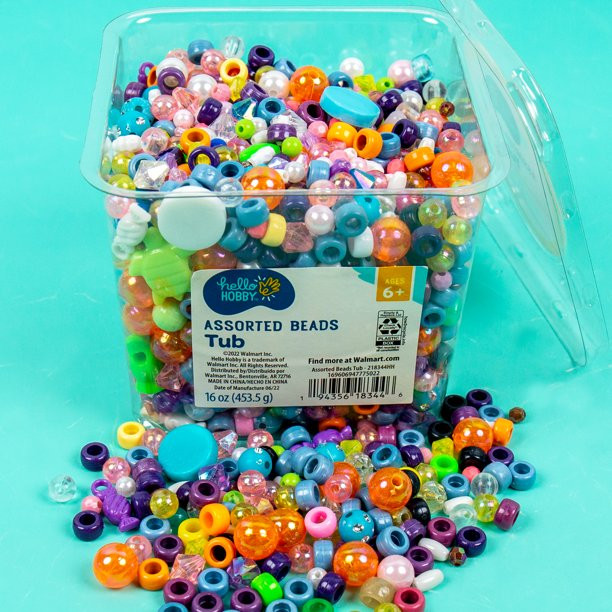 Hello Hobby Assorted Beads Tub | Walmart (US)