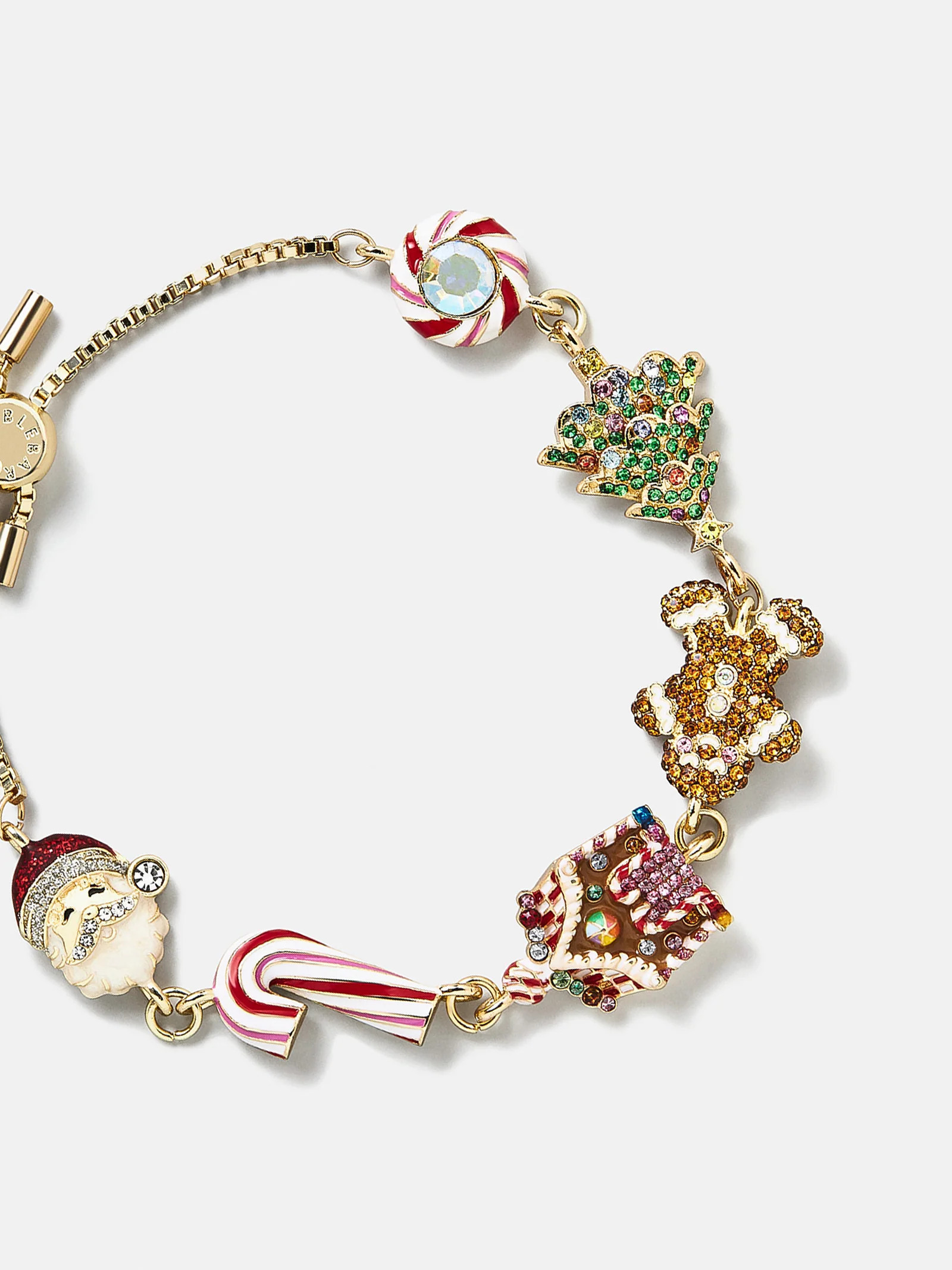 Holly Jolly Christmas Charm Bracelet - Gingerbread Man | BaubleBar