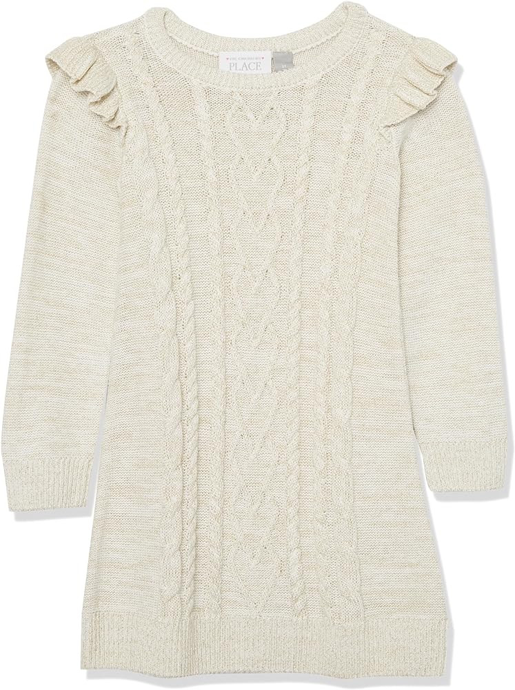 Baby Girls' One Size and Toddler Sweater Dress       
Material: Cotton | Amazon (US)