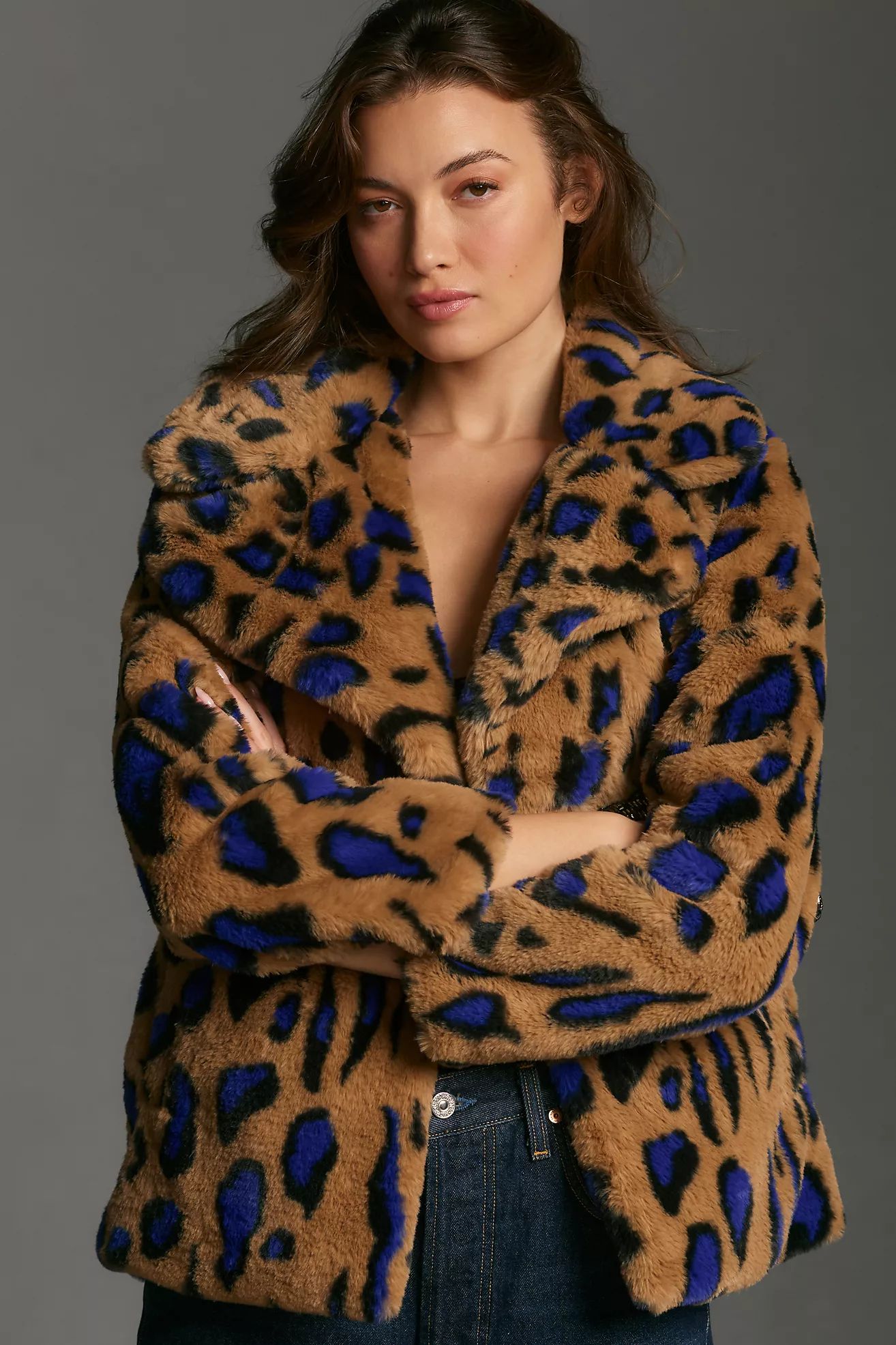 Avec Les Filles Faux Fur Leopard Print Coat | Anthropologie (US)