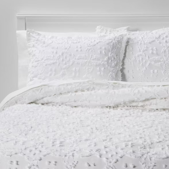 Clipped Chenille Comforter & Sham Set - Threshold™ | Target