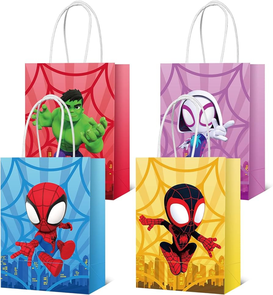 Spidey Party Supplies, 12Pcs Party Gift Goodie Bags for Spidey Birthday Decorations | Amazon (US)