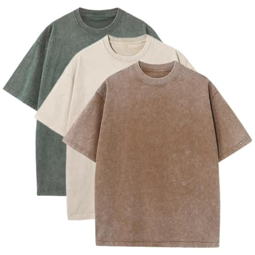 3 Pack Oversized T Shirts for Women Casual Vintage Baggy Boxy Short Sleeve Cotton Tee Shirts Loose Fitting Tops | Amazon (US)