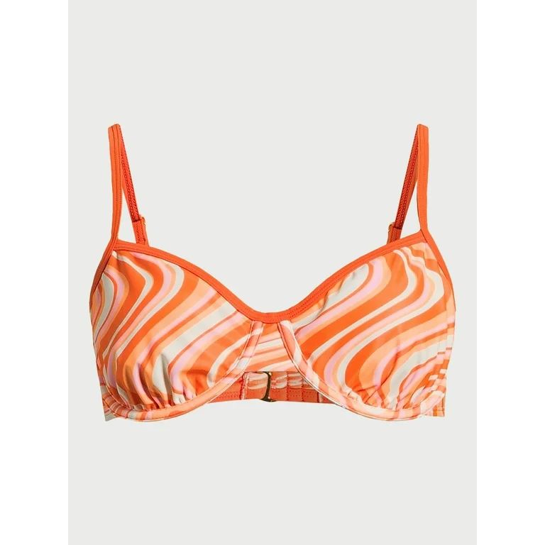 No Boundaries Juniors’ Underwire Print Bikini Top, Sizes XS-XXL | Walmart (US)