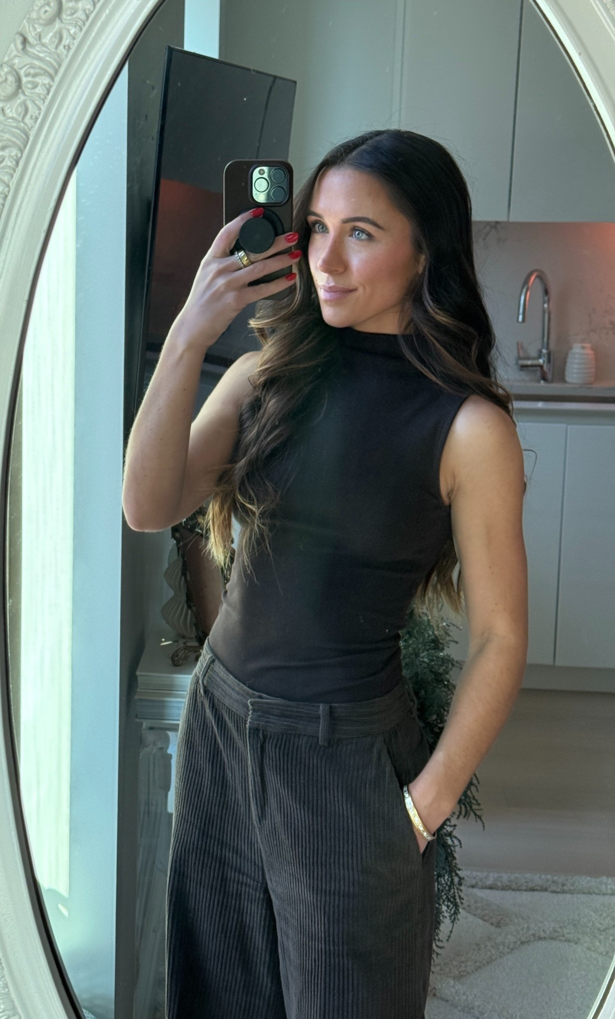 brown winter outfit 🐻
the turtleneck tank is from Zara and the brown corduroy wide leg pants I got in Italy, BUT I found ones that are SO similar and linked them! 

#LTKHoliday