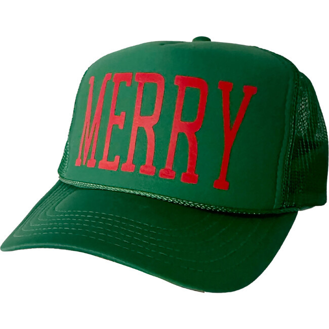 Bffs & Babes | Merry Mesh Back Trucker Hat, (Green, One Size) | Maisonette | Maisonette