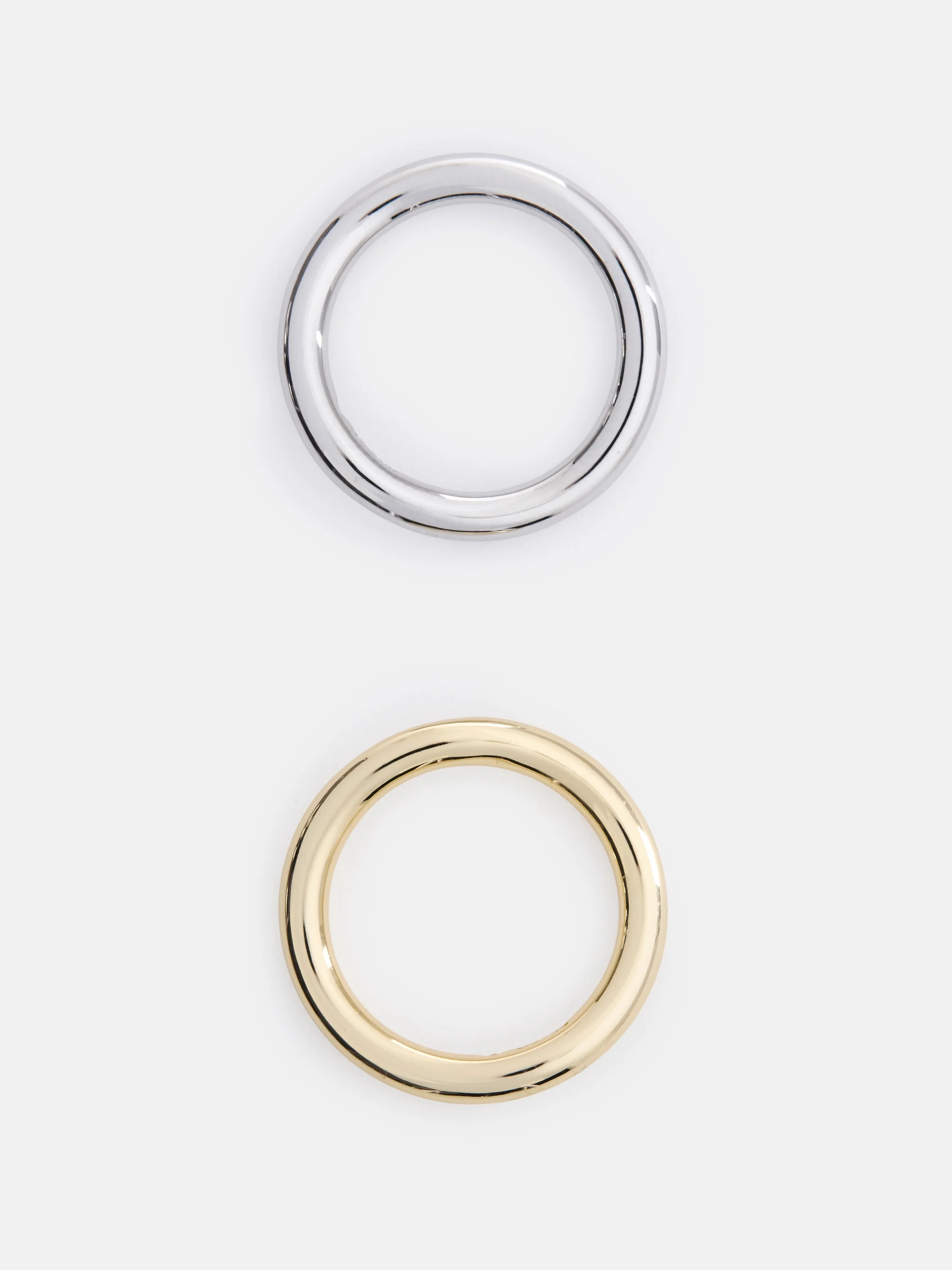 Free Assembly Women's 14K Gold Plated and Silver Plated Ring Set, 2-Pieces, Size 7 | Walmart (US)