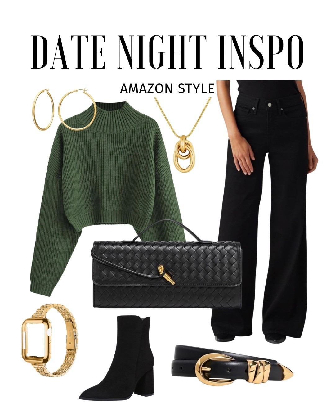 Amazon style. Date night. 

Sweater. Black jeans. Gold jewelry.

#LTKSaleAlert #LTKValentine #LTKSeasonal