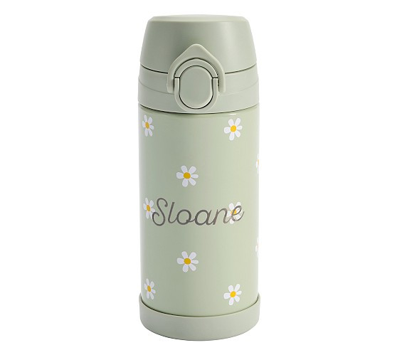 Mackenzie Sage Daisies Water Bottle | Pottery Barn Kids