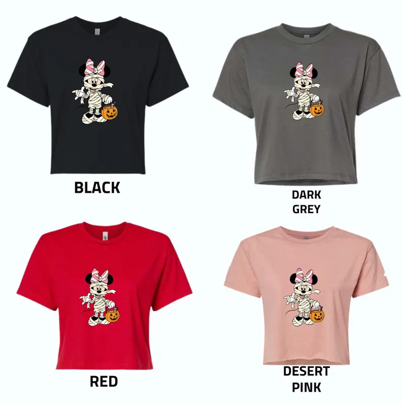 Comfort Colors® Minne Mummy Crop Top, Minnie Mummy T-shirt, Minnie Halloween Tee,disney Hallowee... | Etsy (US)