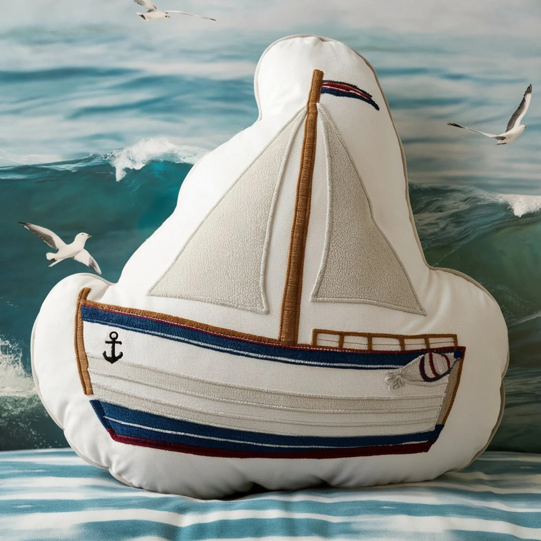 Sail Boat Plush, Boating Ship Gift, Shaped Pillow | Etsy (US)