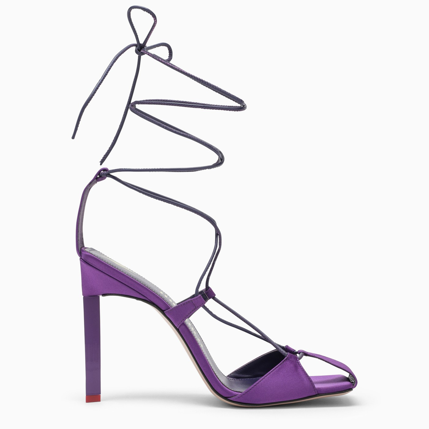 Purple satin Adele sandal | The Double F