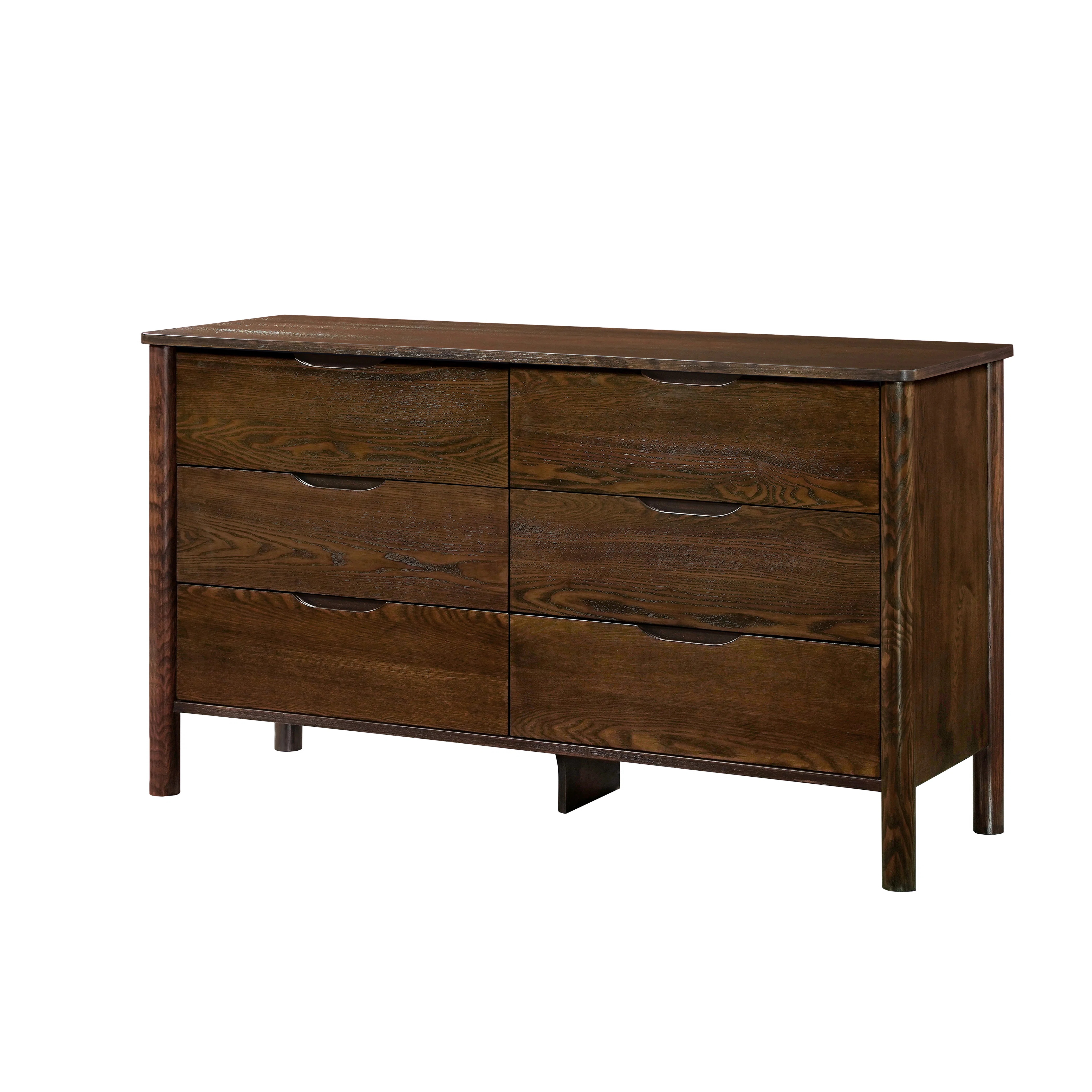 Ardin 6 Drawer Solid Wood Walnut Dresser | Wayfair North America
