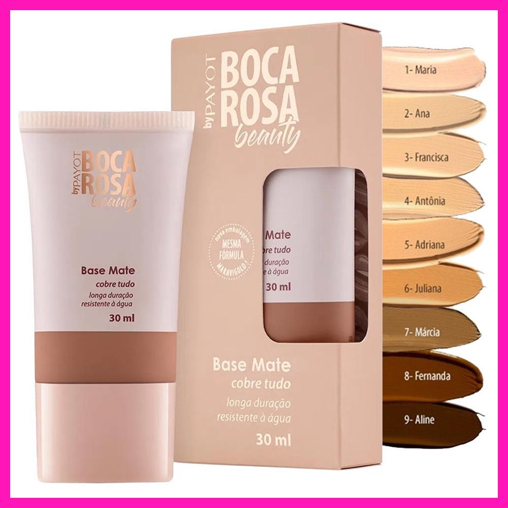 Boca Rosa Base Líquida Matte Perfect (Alta Cobertura) By Payot | Shopee (BR)