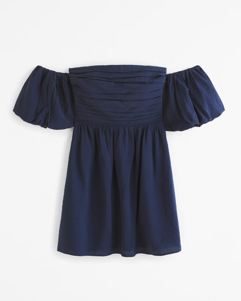 The A&F Emerson Off-The-Shoulder Mini Dress | Abercrombie & Fitch (US)