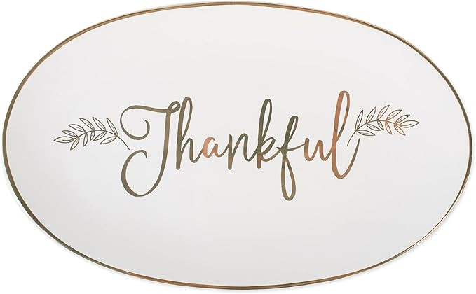 DII Winter Season Dishware Holiday Baking, 19x15, Thankful | Amazon (US)