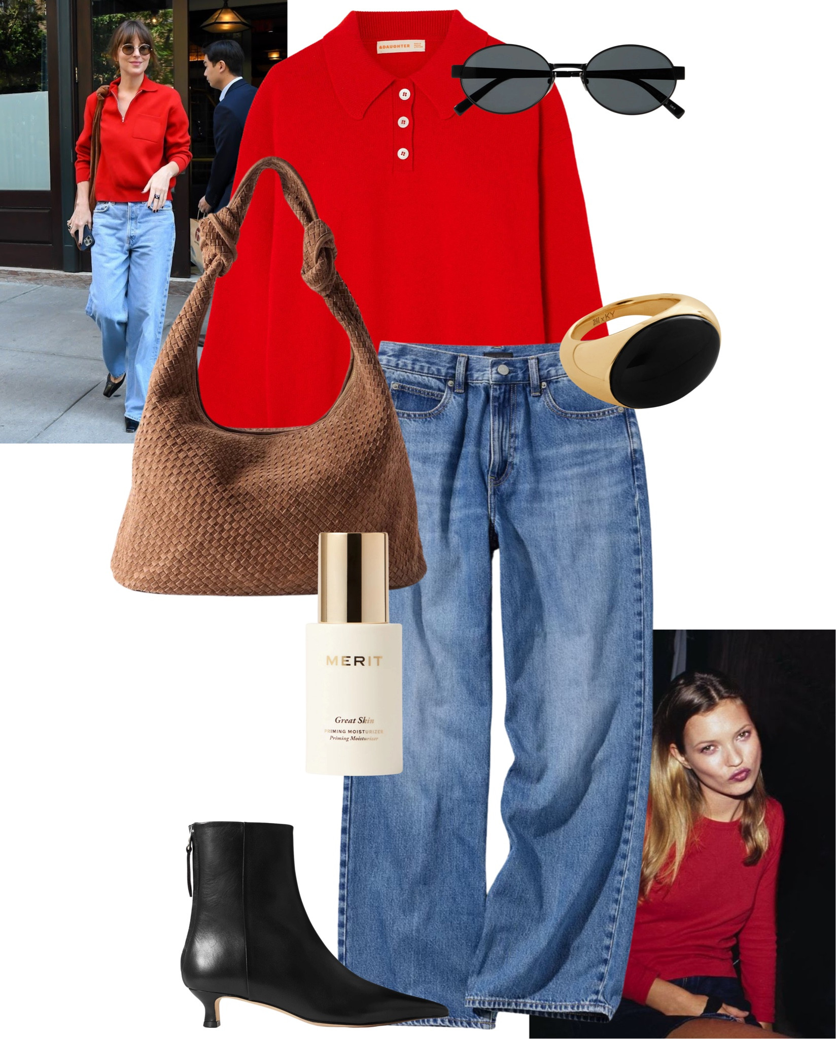 Dakota Johnson Looks
1-5 
Red knit | jeans | ring | merit | boots | bag | sunglasses | lunch | date night | celebrity 


#LTKwinter #LTKluxury #LTKuk