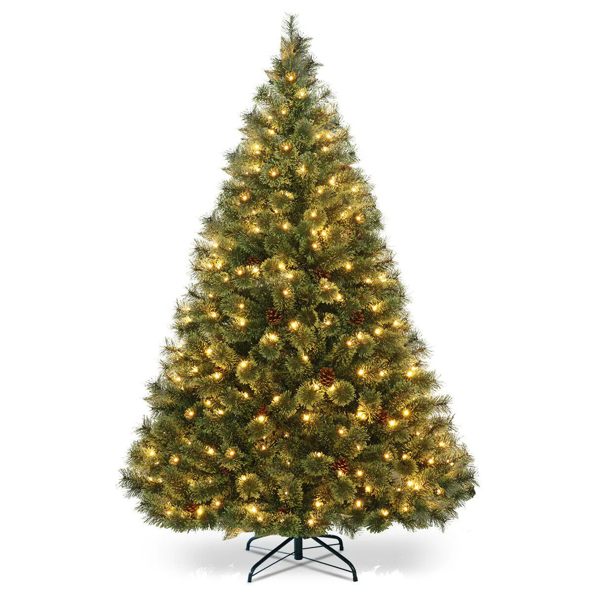 Forclover 6-ft Pre-lit Artificial Christmas Tree with White LED Lights | HYFW-TR350 | Lowe's