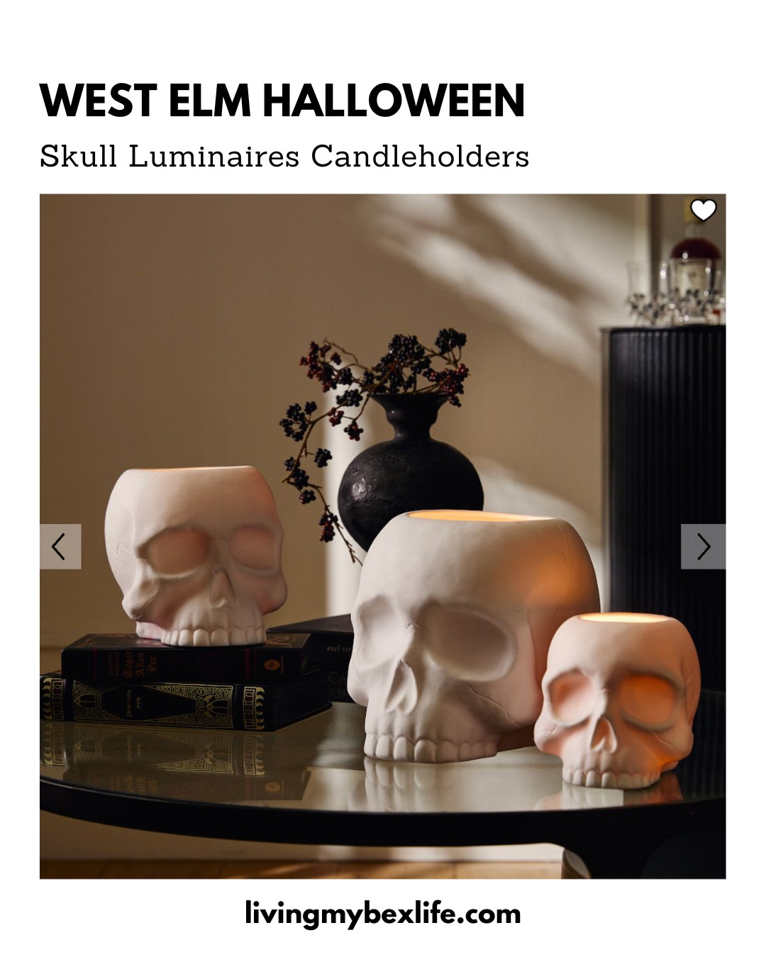 West Elm Halloween 2026 - Skull Luminares Candleholders | halloween decorations, spooky season, ghost, witchy vibes, witch, slug, candle, home decor, holiday decorating  

 #LTKmomlife #LTKSeasonal #LTKHome