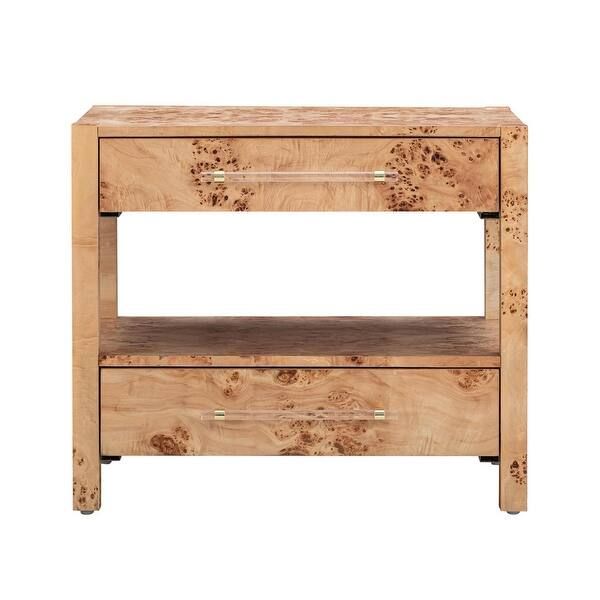 Brandyss Burl Nightstand - Natural | Bed Bath & Beyond