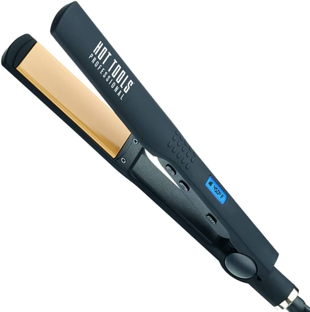Hot Tools Pro Artist Nano Ceramic Flat iron | Wide Plate for Faster Styling (1-1/4 in) | Amazon (US)